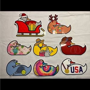 Dooney & Bourke  8 Duck Stickers Holiday Tennis Garden Tie Dye Hydrangea Western